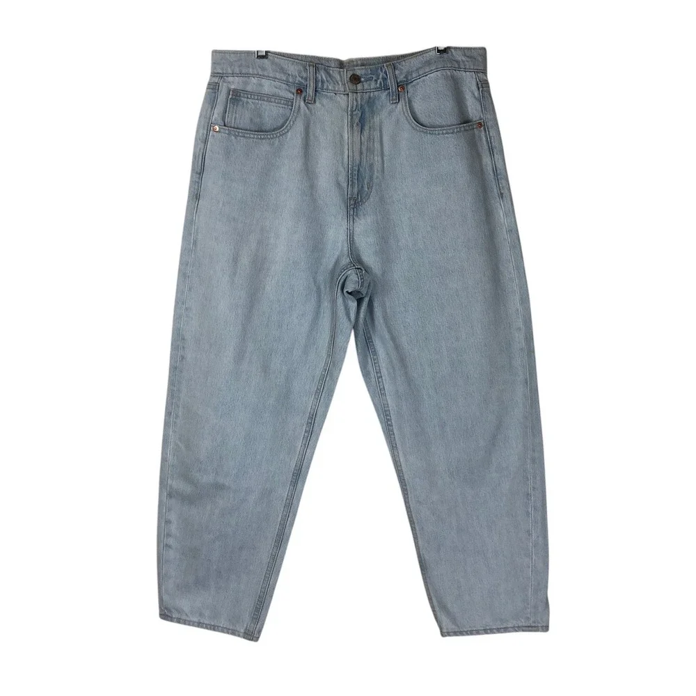 GAP Womens High Rise Barrel Jean Size 31/12 Blue Light Wash - Picture 2 of 16